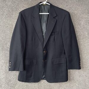 Orvis Blazer Mens 46 Navy Blue Wool Tweed‎ Sport Coat Jacket Lined Classic Fit